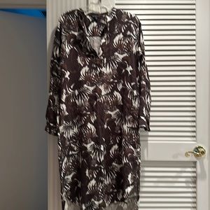 Long sleeve linen James Perse dress or bathing suit cover up